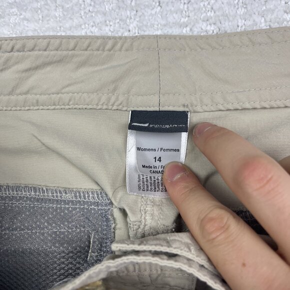Mountain Equipment Co-Op MEC Hiking Tech Pants Women Sz 14 Beige / Tan Read - Picture 9 of 16